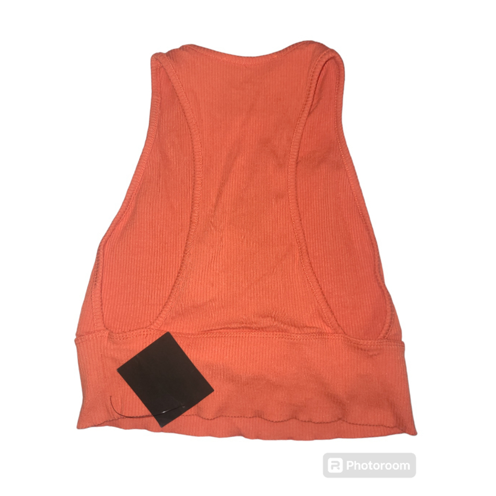 Lulus Orange Ribbed Tank Top Size M - Picture 2 of 4